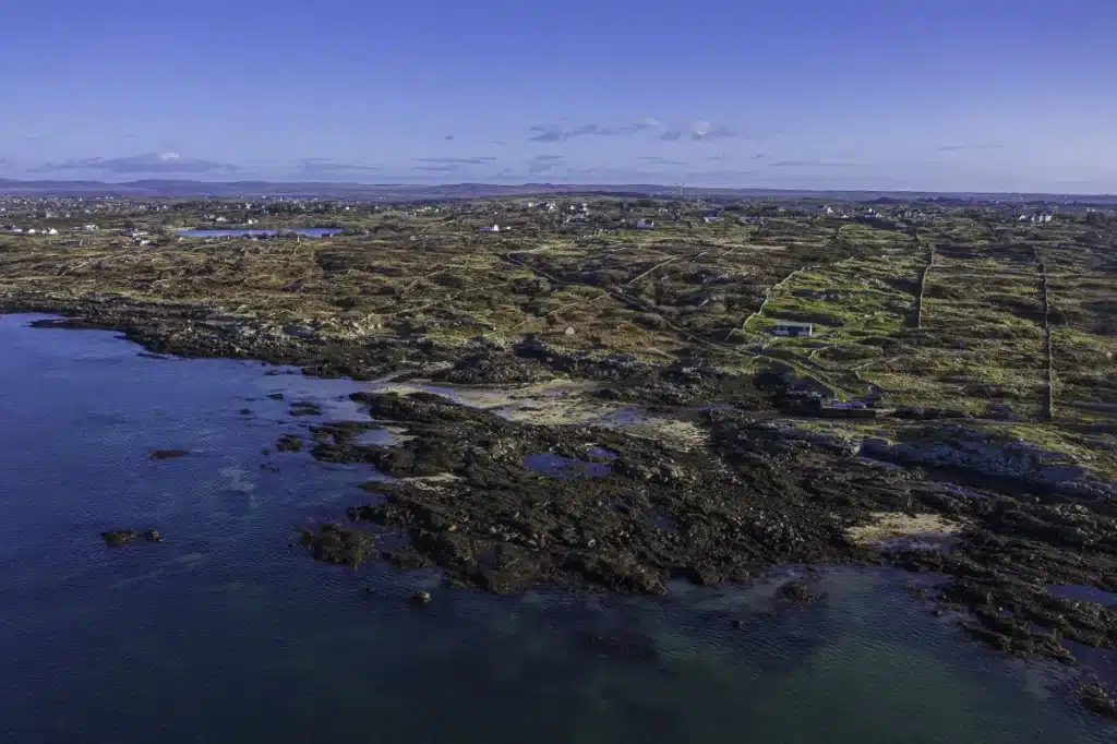 Drone Coastal Erosion Monitoring Ireland 2 Aerial drone photograph of Connemara coastal islands and shoreline, Galway